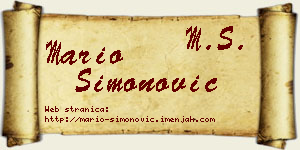 Mario Simonović vizit kartica